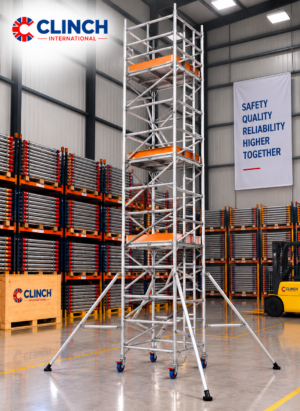 9.7m (31'10") Working Height – Clinch Tower 850, 1.8m (5'11") Long, Clinch Industrial Scaffold Tower