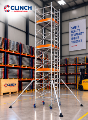 10.7m (35'1") Working Height – Clinch Tower 850, 1.8m (5'11") Long, Clinch Industrial Scaffold Tower