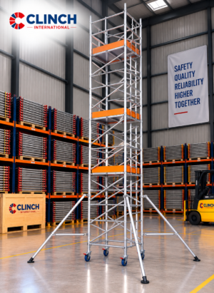 11.7m (38'5") Working Height – Clinch Tower 850, 1.8m (5'11") Long, Clinch Industrial Scaffold Tower